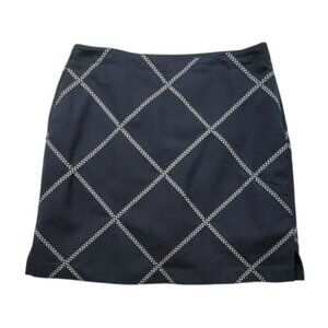 EP Pro Womens Navy Blue & White Diamond Pattern Golf Skirt Size 8